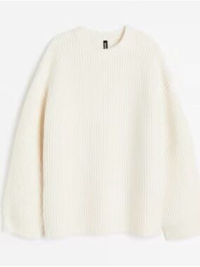 H&M Off-White Oversized Sweater